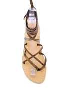 Laminated Tobacco Gladiator Sandals Women's