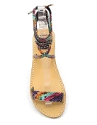 Multicolor Python Gladiator Sandals Women's gladiator-style with python print