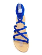 Blue Velvet Gladiator Sandals Women's