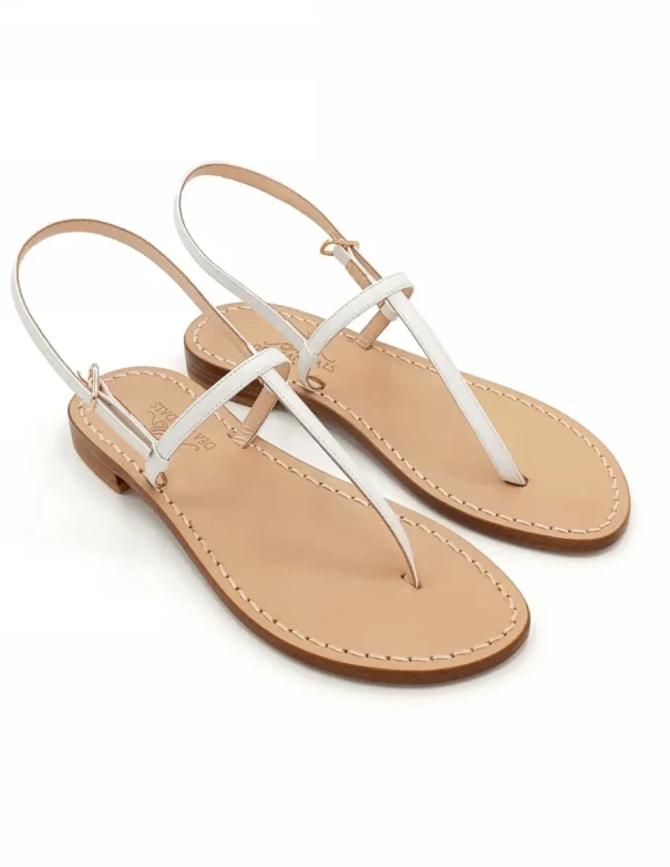 White Leather Capri Sandals Handmade Custom-Made Capri Sandals 2