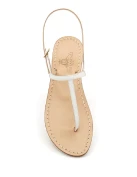 White Leather Capri Sandals Handmade Custom-Made Capri Sandals