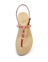Artemide Coral Jewel Sandals with coral suede upper