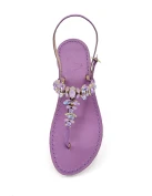 Carlotta Glicine Jewel Sandals with wisteria-colored suede upper