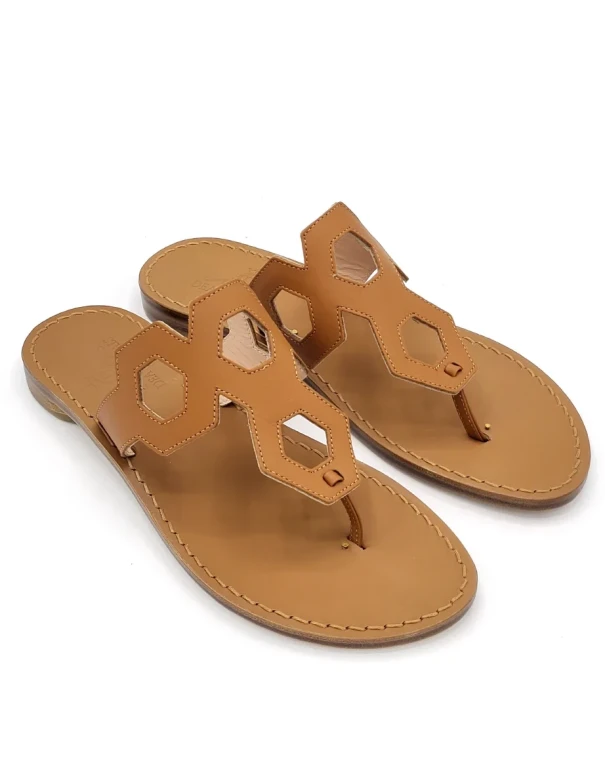 Sandali Exagon Cognac