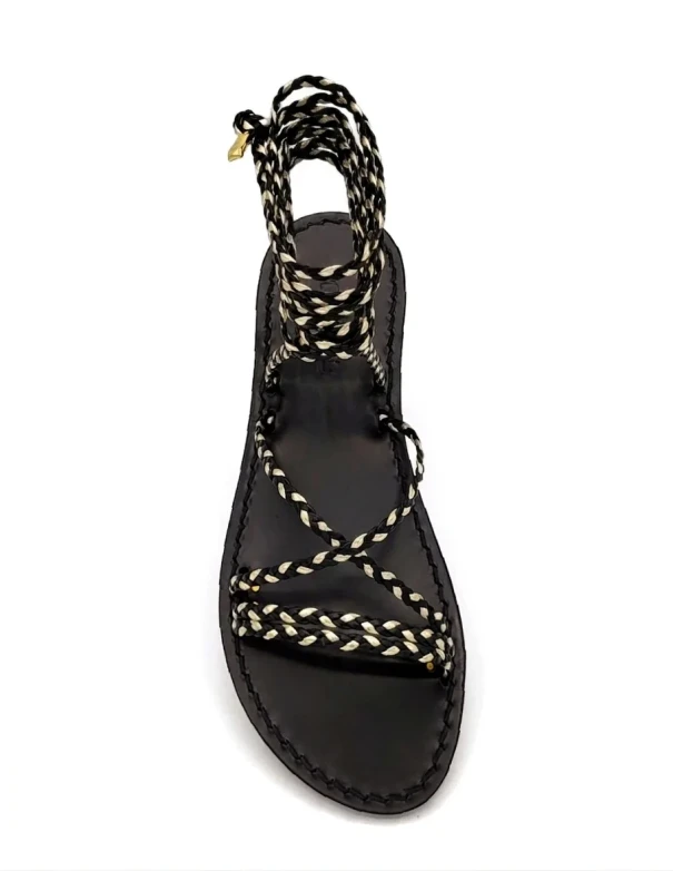 Black Platinum Gladiator Sandals Women's