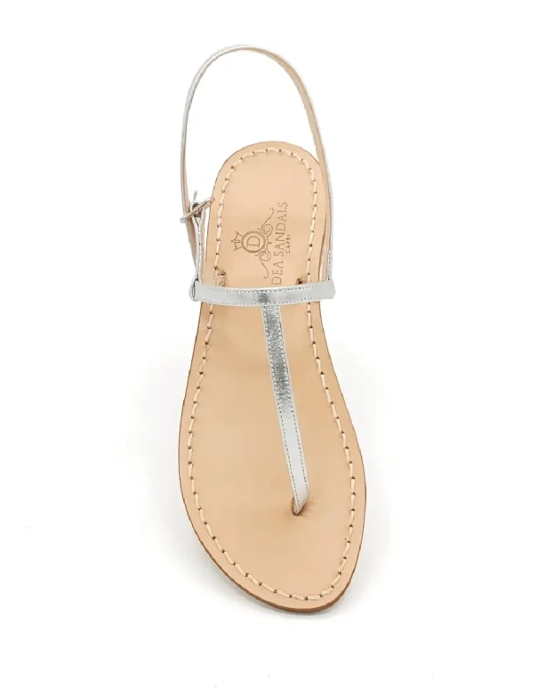 Sandali Capri Laminato Argento Pelle