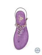 Scopolo Glicine Jewelled Sandals with Memory suede sole