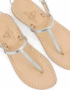 Sandali Capri Laminato Argento Pelle