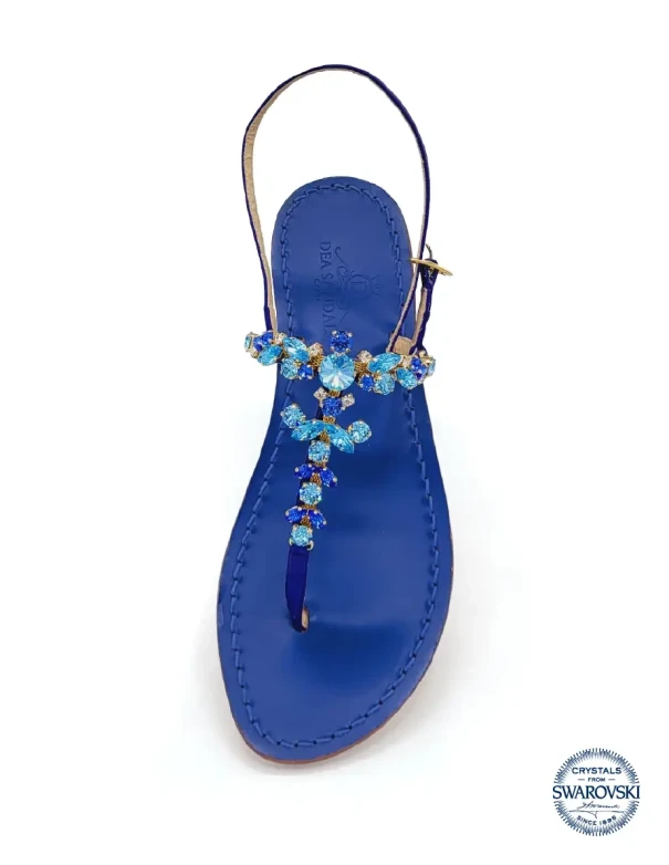 Scopolo Royal Blue Jeweled Sandals
