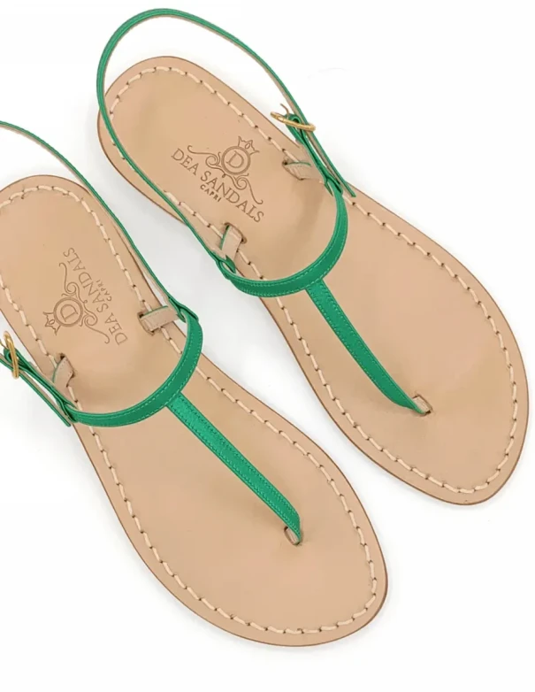 Sandali Capri Verde Pelle