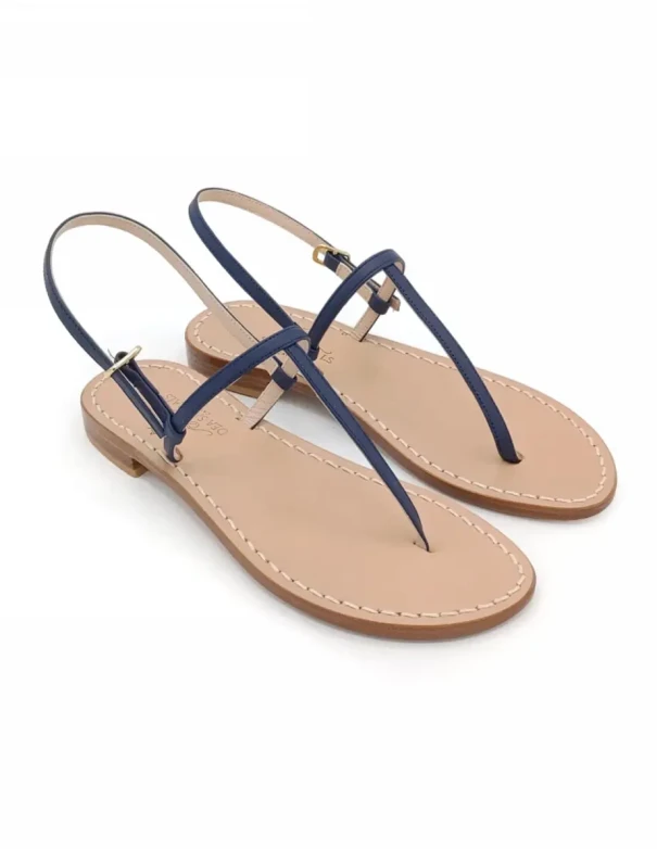 Sandali Capri Blu Pelle