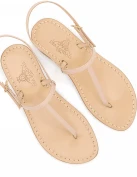 Capri Nude Patent Leather Flip-Flops