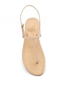 Capri Nude Patent Leather Flip-Flops