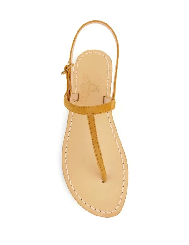 Capri Whisky Suede Sandals with Natural Leather Soles