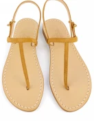 Capri Whisky Suede Sandals with Natural Leather Soles