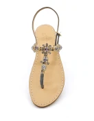 Sandali Gioiello Via Krupp Camoscio Grigio