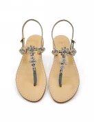 Sandali Gioiello Via Krupp Camoscio Grigio