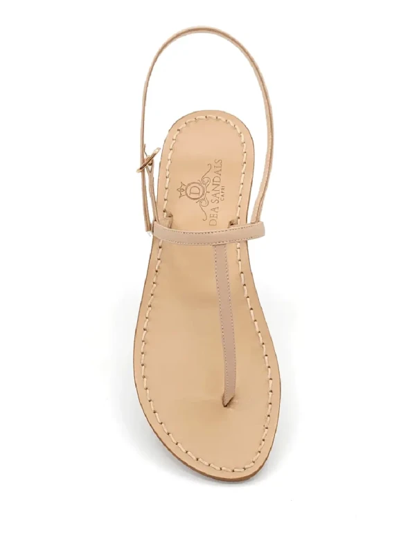 Nude Leather Capri Sandals Handmade Capri Sandals