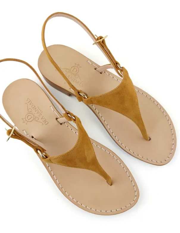 Women's Brown Suede Sandals: Handmade Capri Sandals 2