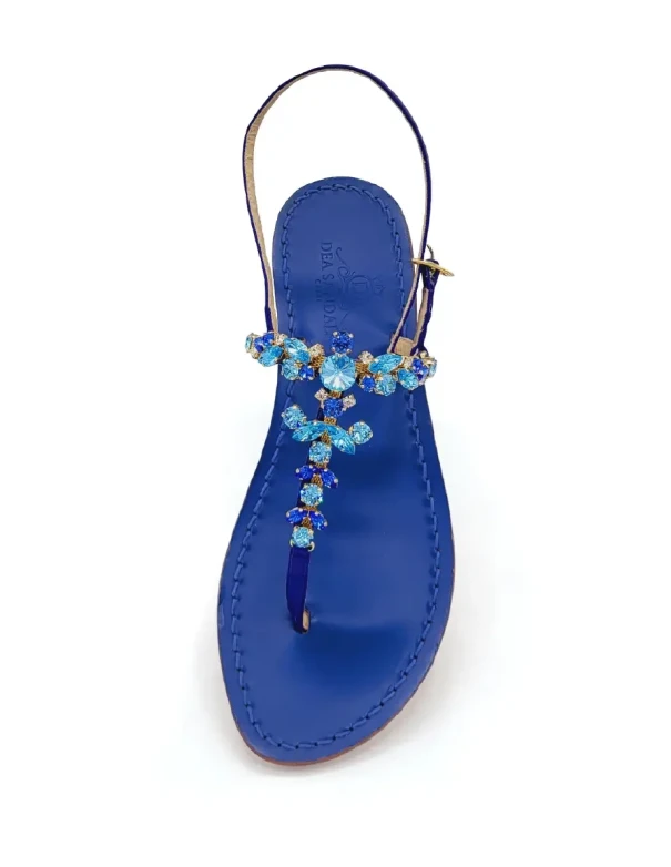 Scopolo Royal Blue Jeweled Sandals