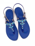 Scopolo Royal Blue Jeweled Sandals