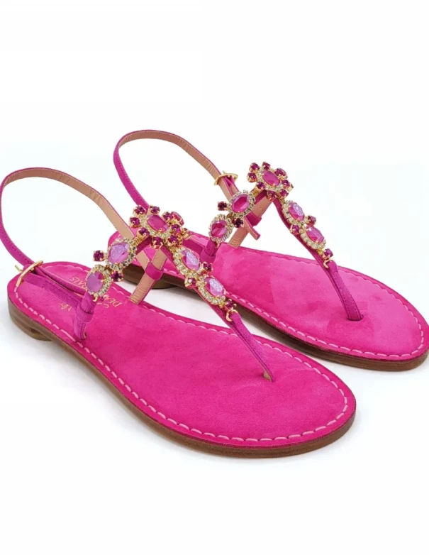 Sandali Gioiello Via Krupp Camoscio Fuxia 2
