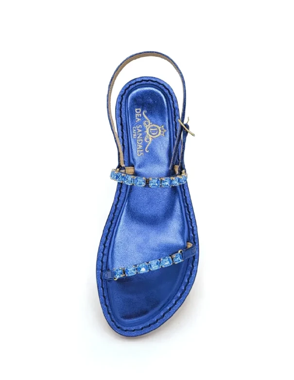 Luna Caprese blue leather sandals