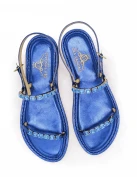Luna Caprese blue leather sandals