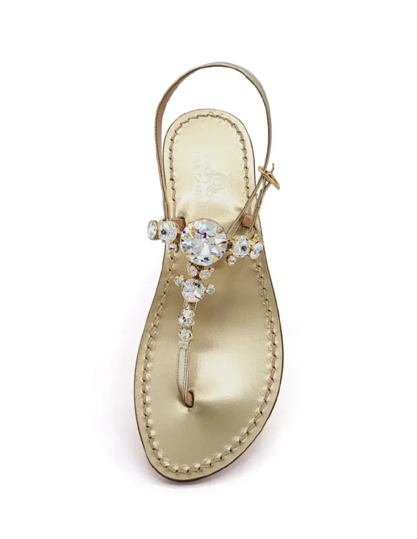 Torre Saracena Gold Jewel Sandals