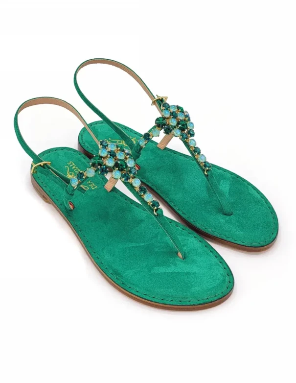 Sandali Costa Smeralda Green camoscio 2