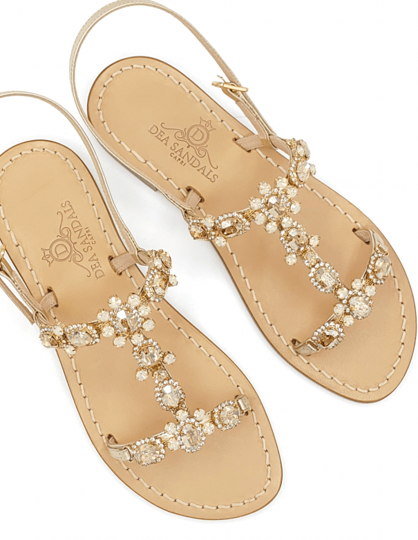 Jeweled Sandals Dea Sandals handmade with Swarovski crystals
