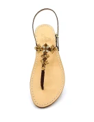 Sandali Gioiello Capri Square Tabacco Ambra