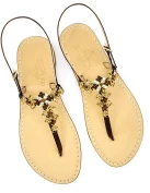 Sandali Gioiello Capri Square Tabacco Ambra