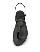 Sandali Gioiello Crystal Fabric Nero SN