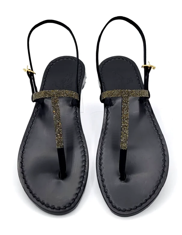 Sandali Gioiello Crystal Fabric Nero SN