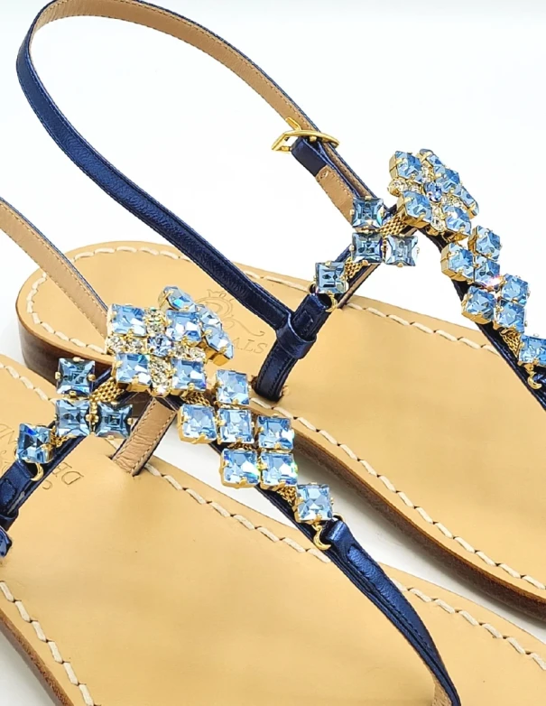 Sandali Gioiello Capri Square Blu Navy