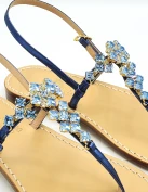 Sandali Gioiello Capri Square Blu Navy