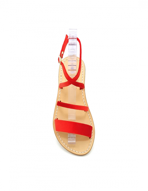 Red Velvet Gladiator Sandals