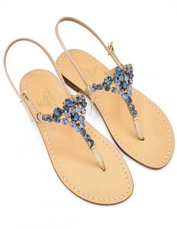 Buy Shoetopia Embellished Backstrap Golden Flat Sandals For Women & Girls  online