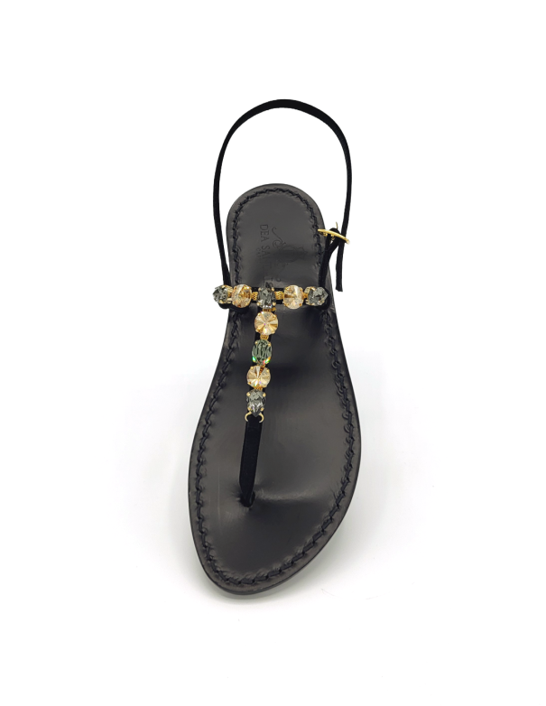 Sultan Black Jewel Sandals