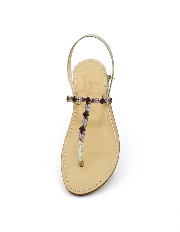 Marechiaro Purple Jewel Sandals
