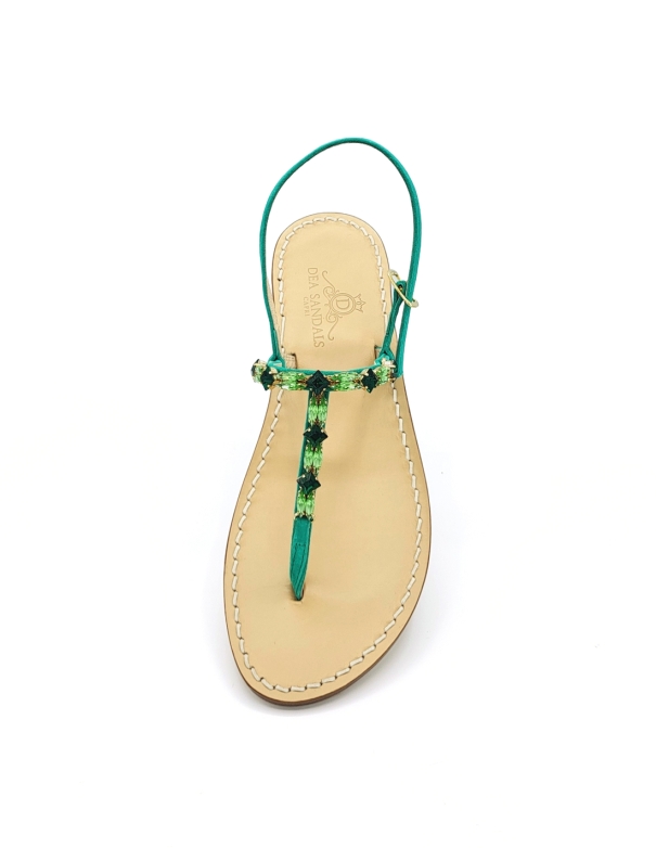 Marechiaro Green Jewel Sandals