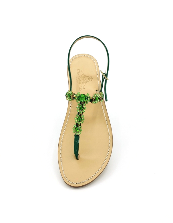 Sixth Sense Green Jewel Sandals