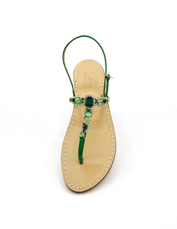 Spring Green Jewel Sandals