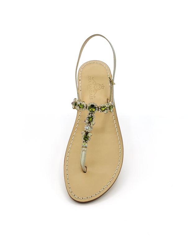 Olive Green Queen Jewel Sandals