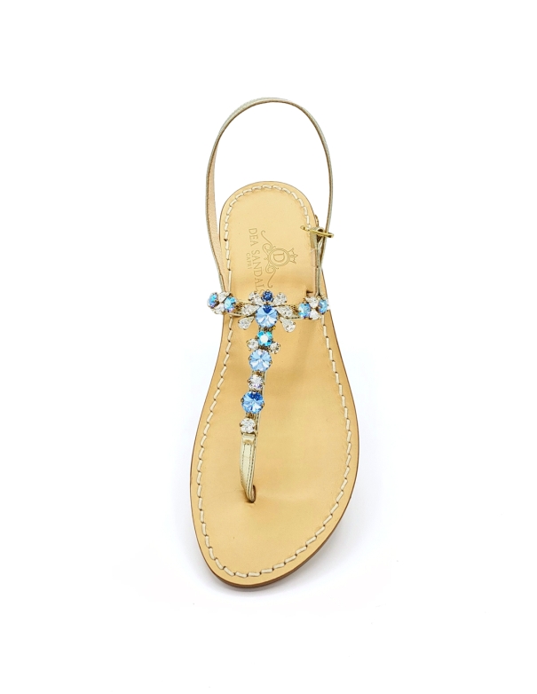 Sebeto Light Blue Jewel Sandals