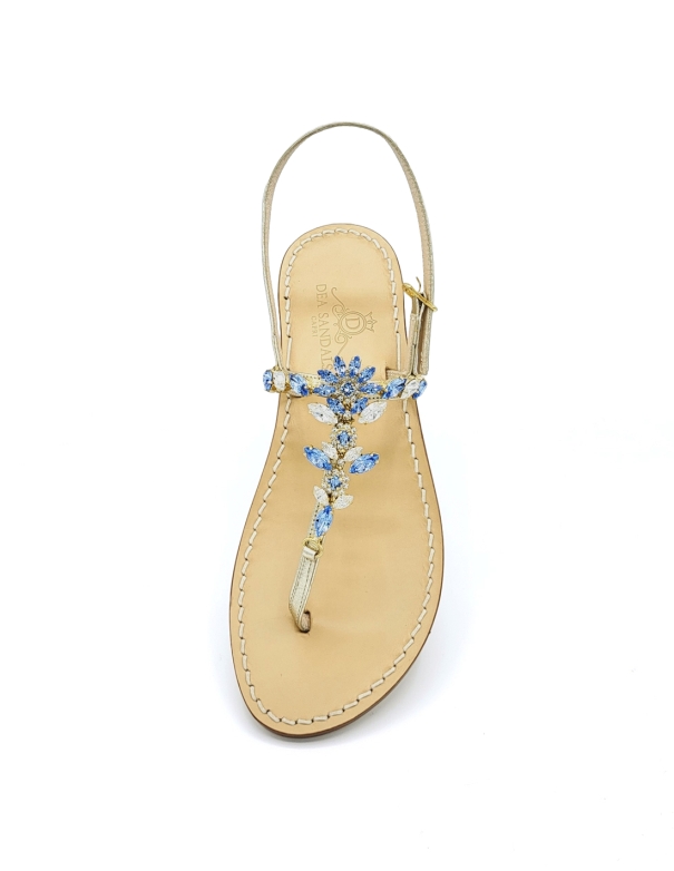Light Blue Dolcevita Jewel Sandals