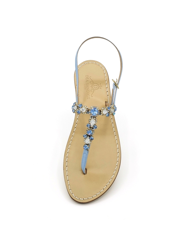 Queen Light Blue Jewel Sandals