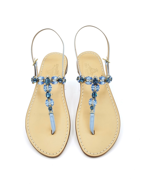 Blue sky woman capri store Sandals - Handmade in Italy