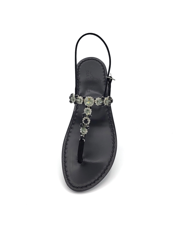 Queen Black Jewel Sandals